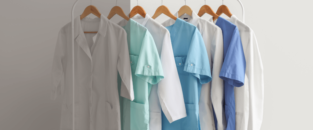 Scrubs, batas y prendas médicas con opciones por volumen. Cotiza tallas, modelos y cantidades directamente con nuestro equipo.