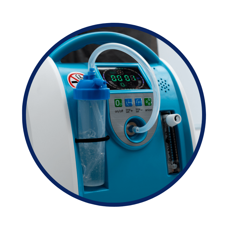 Equipos y accesorios para terapia de oxígeno hospitalaria y domiciliaria con tecnología segura y certificada.